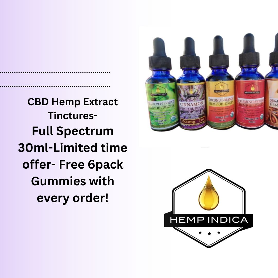 pakaloh's tweet photo. Shop @HempIndica 's premium CBD tinctures and get a FREE 6 pack of gummies! What are you waiting for? Don't miss this amazing deal and support today at https://t.co/OnLuGU3yqy 

##cbdproducts #cbd #cbdhealth #cbdoil #cbdlife #hemp #cbdmovement https://t.co/mwaGfRYJbC