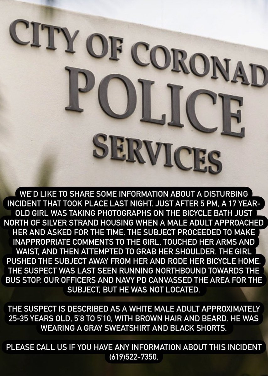 Coronado Police Department (@coronadopolice) on Twitter photo 