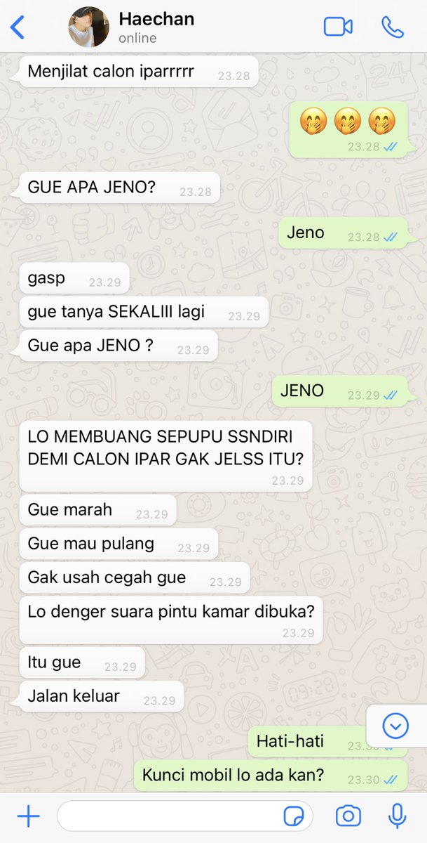 septrevesi's tweet photo. #jaedo (doy's centric) ft. #nohyuck (hyuck's centric) prompt (two tweets au) — #anset(anaksetan)
dimana doy batal ngedate karena harus mengasuh sepupunya yang sedang patah hati. ternyata gebetan sepupunya adalah adik dari pacarnya. https://t.co/WeEabo3g9s