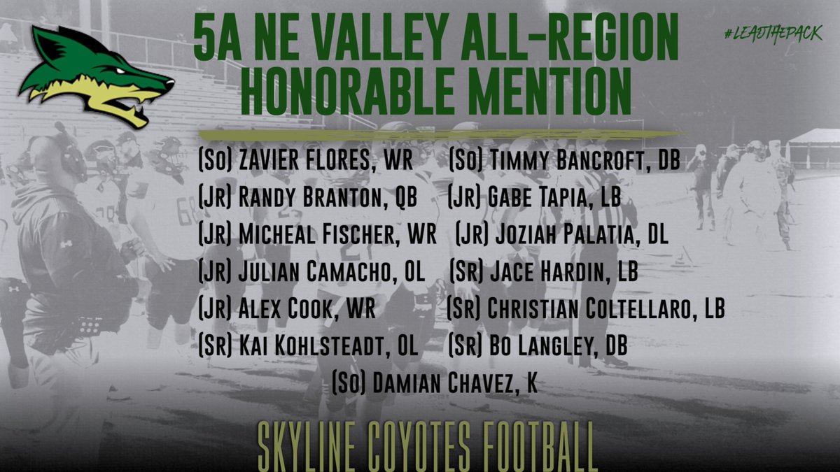 SkylineCoyote's tweet image. Congrats to these Coyotes, well deserved!  Leading the PACK!
#STRENGTHENthePACK