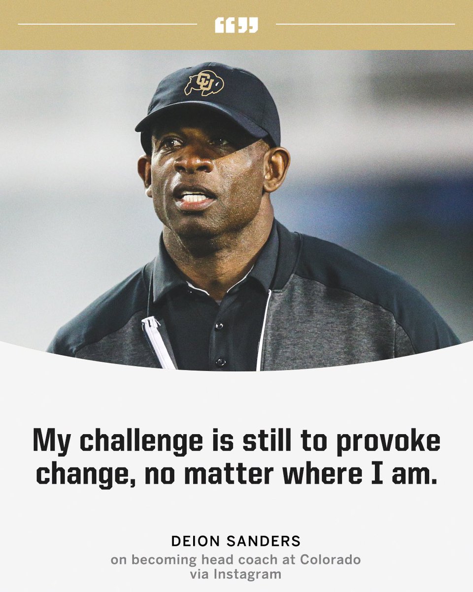 Coach Deion Sanders spoke about furthering change while addressing his