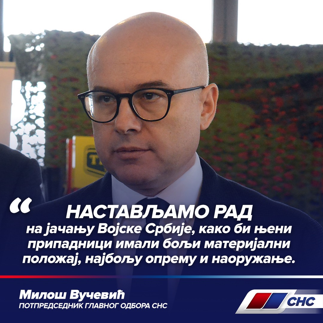 sns_srbija's tweet photo. Настављамо рад на јачању Војске Србије, како би њени припадници имали бољи материјални положај, најбољу опрему и наоружање. 🇷🇸🇷🇸🇷🇸 @VucevicM #SNS #Srbija https://t.co/2jKFRycNra