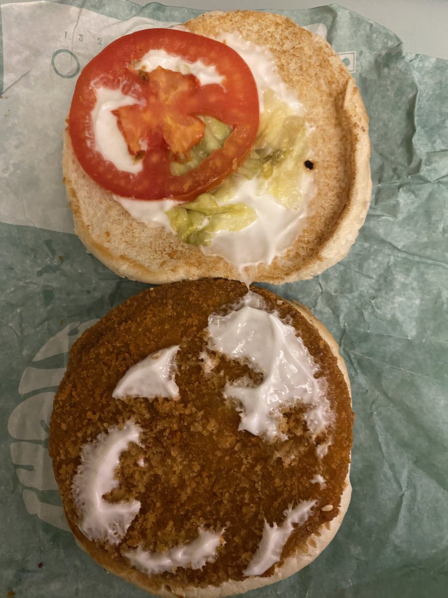 AtanshuGoyal's tweet photo. Hello @BurgerKing this is the photo of the burger I received. https://t.co/E6avos13P4