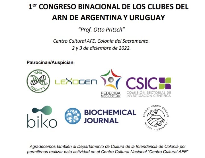 natinreg's tweet photo. Our first joint meeting was such a success!!! #RNASalonUY and #RNASalon Argentina. Already waiting for the second one! Thank you all for coming and/or helping us to make this possible @RNASociety @lexogen @PedecibaB and CSIC https://t.co/yo4Y7bVOMH