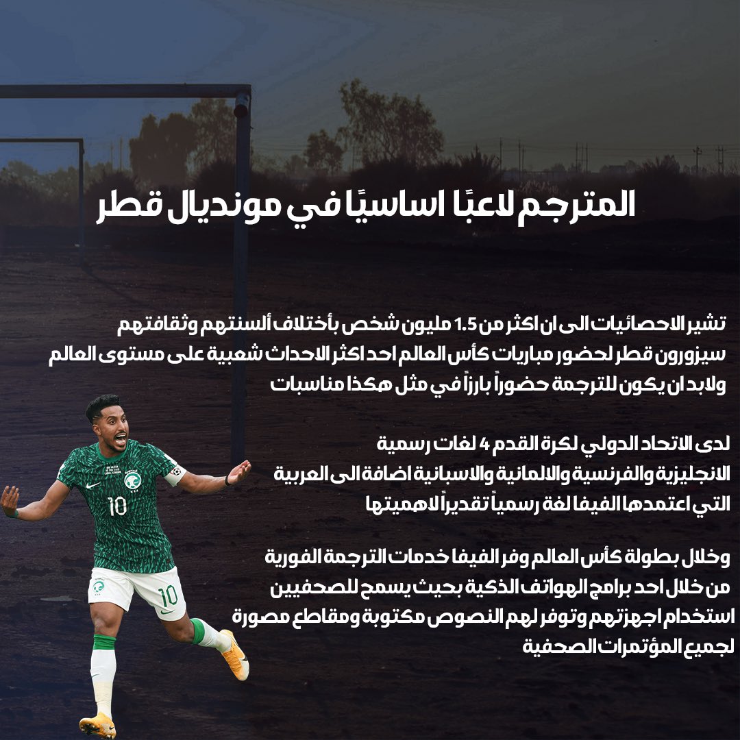 trvestibules's tweet photo. المترجم لاعبًا أساسيًا في كأس العالم🌐

#المترجم_في_خدمة_المترجم 
#ترجم_بفن_وثقة https://t.co/LaJgIszQpP