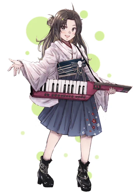 大正浪漫風バンド、キーボード担当の巻波ちゃんです!(`・ω・')#艦これ #巻波 