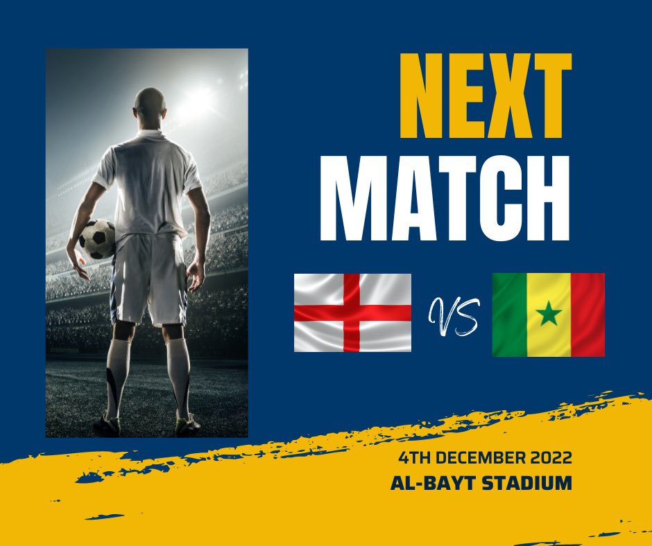 Well done for making it through to the final 16, England. We can beat Senegal. Just keep calm and play football. Good luck for tonight!
 #englandvssenegal #WorldCup2022
