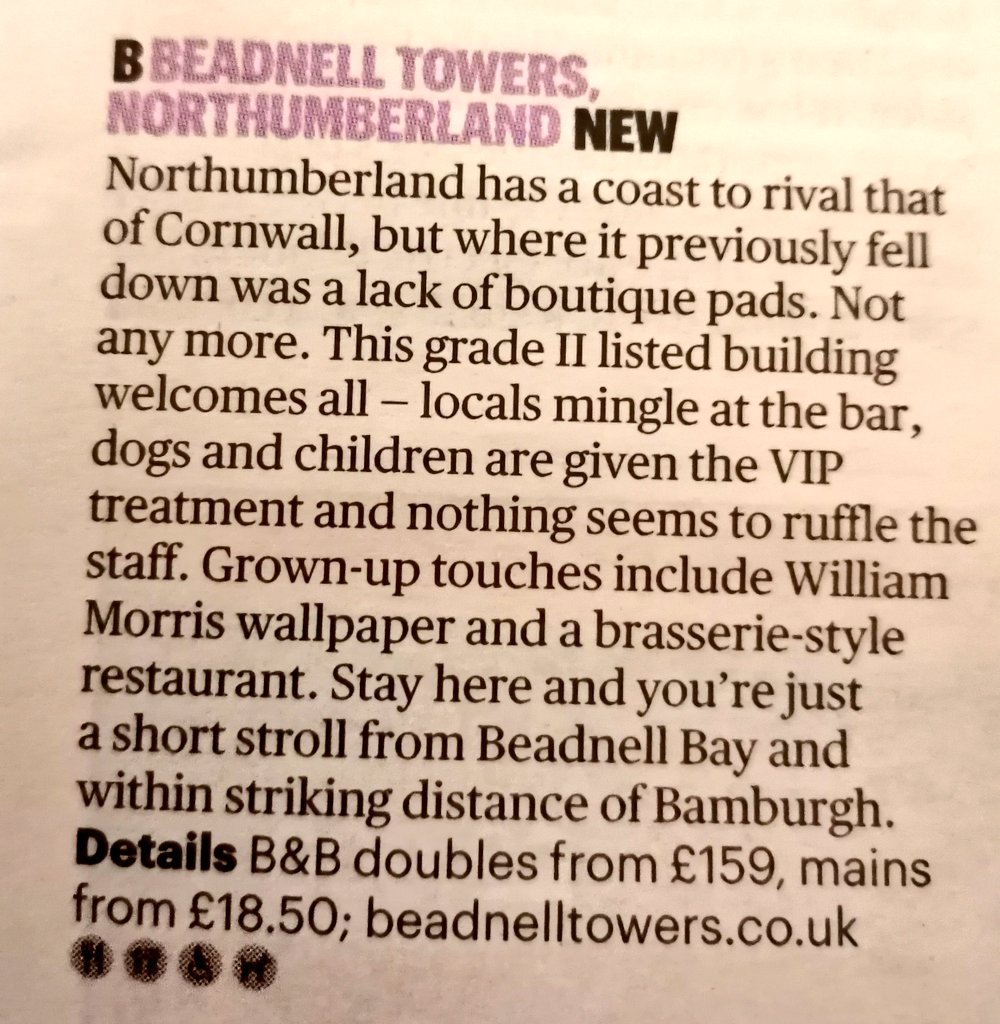 STOVALL + WRIGHT (@stovallwright) on Twitter photo Congratulations <a href="/SeahamHallHotel/">Seaham Hall</a> #NELocation which won <a href="/thetimes/">The Times and The Sunday Times</a> best #North place to stay in 2023 in today's #SundayTimes, featured along with a number of #NorthEast hotels including <a href="/BeadnellTowers/">Beadnell Towers</a> Congratulations <a href="/SeahamHallHotel/">Seaham Hall</a> #NELocation which won <a href="/thetimes/">The Times and The Sunday Times</a> best #North place to stay in 2023 in today's #SundayTimes, featured along with a number of #NorthEast hotels including <a href="/BeadnellTowers/">Beadnell Towers</a>