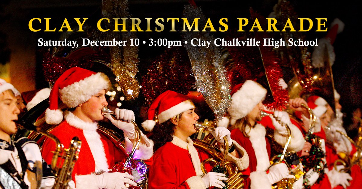 The Clay #Christmas Parade is the most wonderful time of the year! 🎄Make sure you mark your calendars now. We can't wait to see you there.