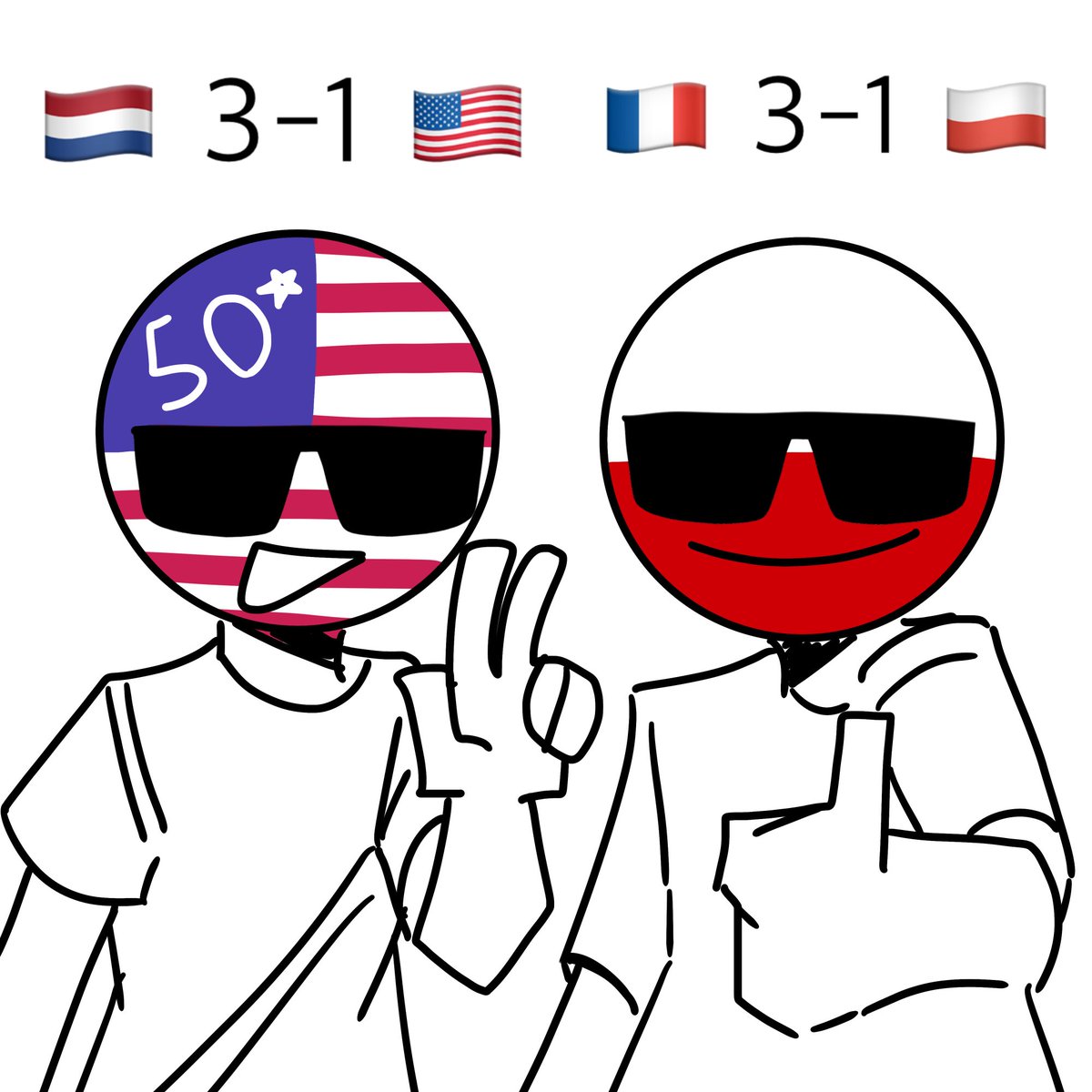 Markai Cat 🇺🇸🦅 on X: USA wins 0-0 against the brits #CountryHumans # WorldCup  / X