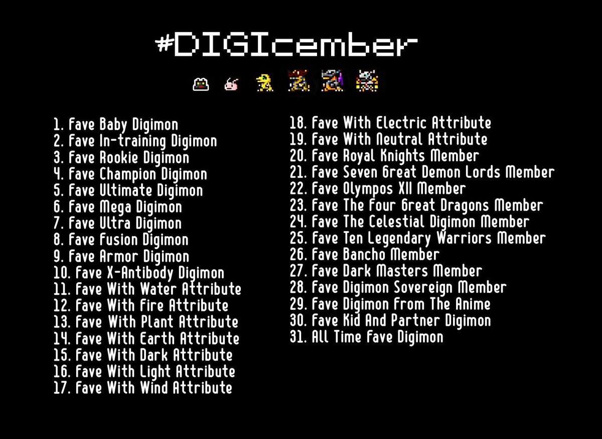 ScreeTut2000's tweet photo. I wanna do this (I know I’m late lol) I’m going to try not to repeat, mostly so there’s not 12 betamon lol #digicember https://t.co/W9ac6EPfX8