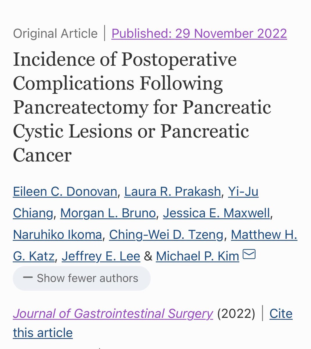 Gio_Marchegiani's tweet photo. 🪡 Surgery for IPMN 🍇 

The @MDAndersonNews 🇺🇸 experience published on @JournalofGISurg 

🐳 POPF incidence 17% is X 4️⃣ times higher than PDCA surgery!

👩‍⚕️ Pts selection and counseling is key!

👉 https://t.co/cBkTglQAOf

Our series on @AnnSurgOncol 👉 https://t.co/7BwDfhnXOO https://t.co/jUJqX7mNCF