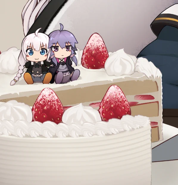 ケーキ用の人形描いてみたけど、わりとケーキから浮いててどうしようか悩み中… 