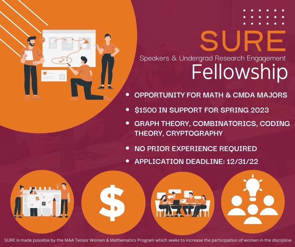 Virginia Tech Department of Mathematics (@vtmathematics) on Twitter photo Do you know an undergraduate MATH or CMDA major? Pass along this great opportunity for paid research in Spring 2023!
The SURE Fellowship application deadline is December 31, 2022.
More info: math.vt.edu/math-news/news…
<a href="/VT_Science/">Virginia Tech Science</a>
#mathematics #research #undergrad #cmda Do you know an undergraduate MATH or CMDA major? Pass along this great opportunity for paid research in Spring 2023!
The SURE Fellowship application deadline is December 31, 2022.
More info: math.vt.edu/math-news/news…
<a href="/VT_Science/">Virginia Tech Science</a>
#mathematics #research #undergrad #cmda