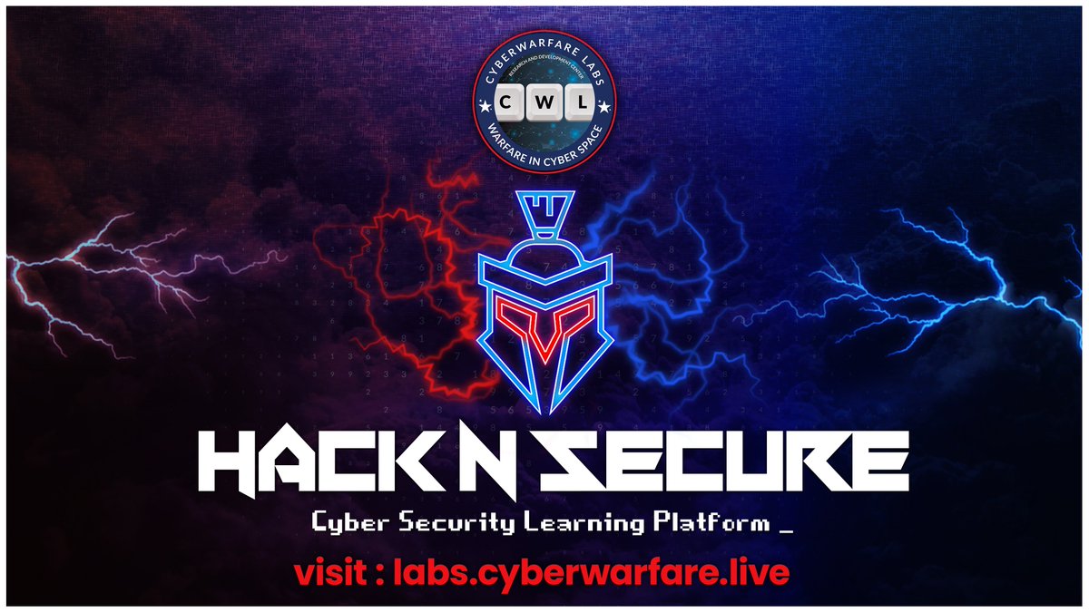 cyberwarfarelab's tweet image. Learn &amp;amp; Boost your Multi-Cloud Red Team Skills at our HacknSecure Platform. ☁⚔

Kick Start your Cyber Security Journey with CyberWarFare Labs today!!!🎯

Platform : labs.cyberwarfare.live
Email : support@cyberwarfare.live

#cyberwarfare #cybersecurity #hacknsecure #blueteam
