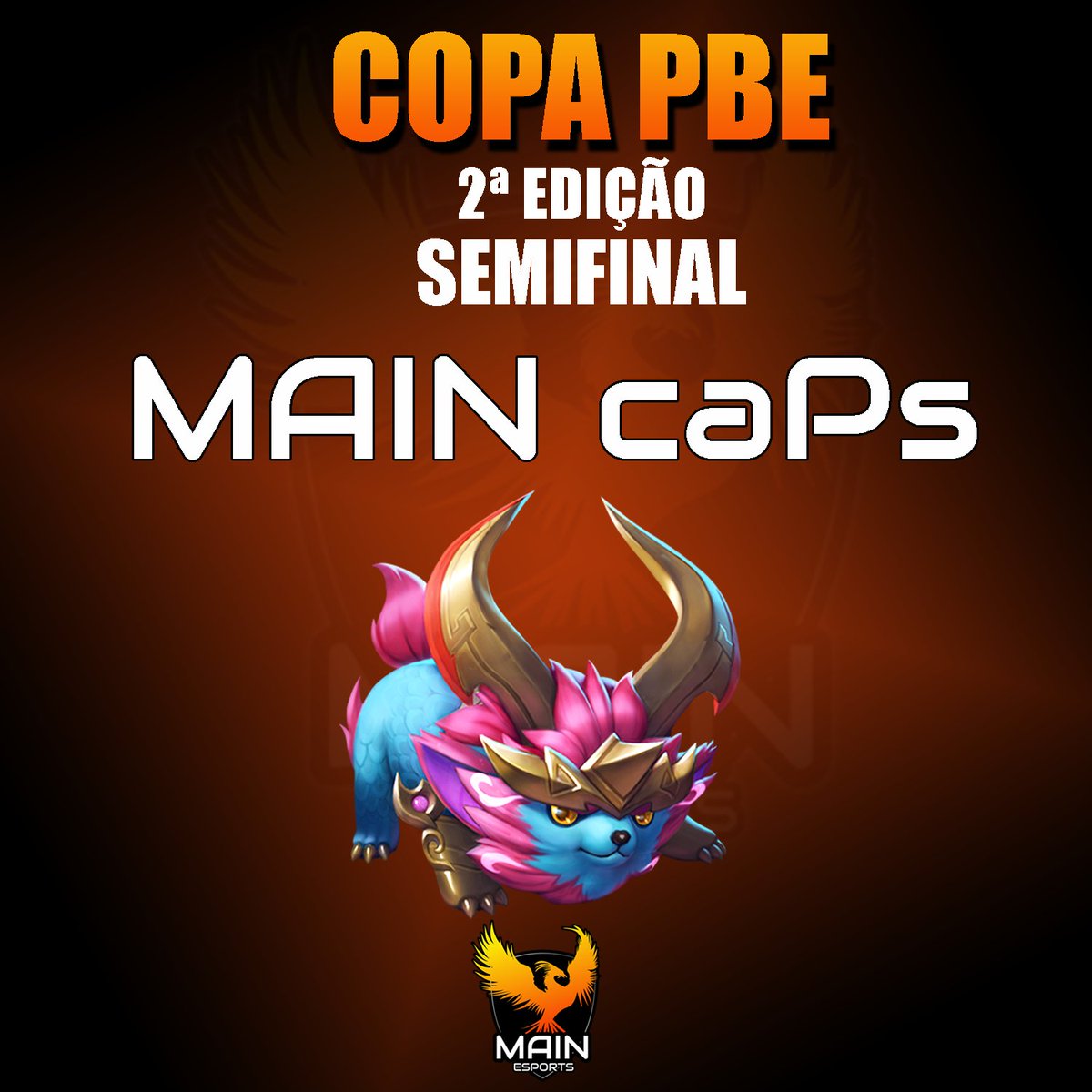 esports_main's tweet photo. ESTAMOS NA SEMIFINAL DA COPA PBE!
Nosso guerreiro, o homem da lei CAPS está nos representando e buscando uma vaga na grande final!
Boa sorte e
#GOMAIN https://t.co/kKvScGbnax