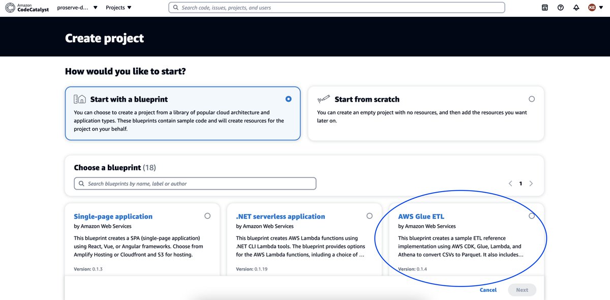 KenErwin88's tweet image. So excited about Amazon Web Services (AWS) #codecatalyst. The "blueprints" functionality is something I wish was in every CI/CD tool. Btw, see the AWS Glue ETL blueprint? The third one listed on the service? I made it ;).
#aws #cicd