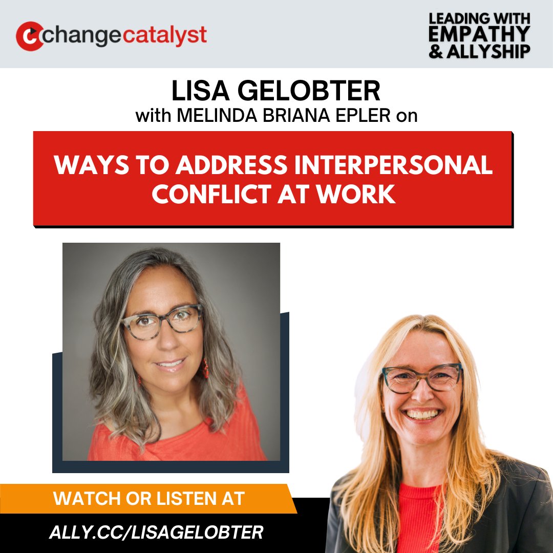 Melinda Briana Epler (@mbrianaepler) on Twitter photo I talk with <a href="/LisaGelobter/">Lisa Gelobter</a> about addressing #InterpersonalConflict at work.
We cover:
⭐ costs & consequences of #WorkplaceConflict
⭐ how to have constructive convos & shifting team culture
⭐ KPIs for managing conflict
ally.cc/LisaGelobter
#AllyshipPodcast I talk with <a href="/LisaGelobter/">Lisa Gelobter</a> about addressing #InterpersonalConflict at work.
We cover:
⭐ costs & consequences of #WorkplaceConflict
⭐ how to have constructive convos & shifting team culture
⭐ KPIs for managing conflict
ally.cc/LisaGelobter
#AllyshipPodcast