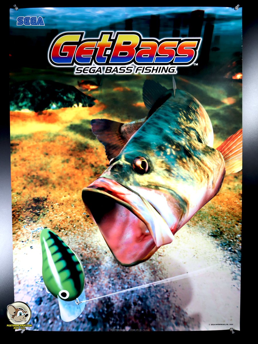 PosterPackrat's tweet photo. Gone Fishing—and I caught a big one! JPN B1 arcade video game poster 🐟 🐠
釣りに行って、大きなものを釣りました! JPN B1アーケードゲームポスター 🎣🌊
#VideoGamePoster #PosterPickups #ゲームポスター #セガ #ゲットバス #SEGA #Dreamcast #FishingTrip #BassFishing #SegaBassFishing 🛥️ https://t.co/BtaVdHI90y