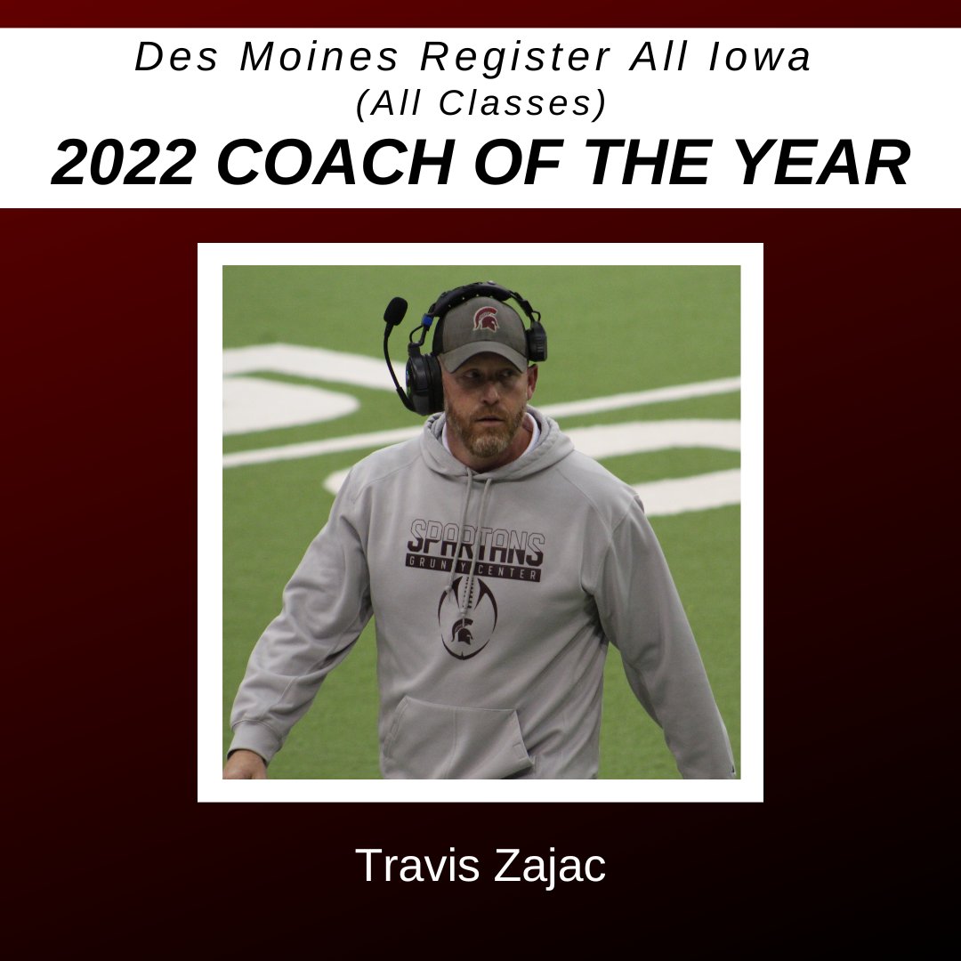Grundy Center's Travis Zajac named All-Iowa Football Coach of the Year