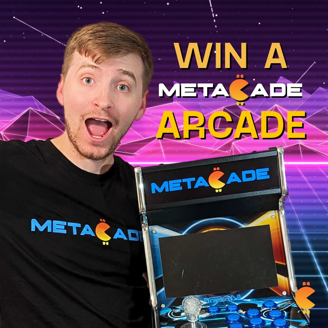 🕹️ARCADE MACHINE GIVEAWAY #4🕹️

Complete the following task to WIN 1 ARCADE MACHINE worth $500💵🎉

Task:
1. Like, Retweet, Follow @metacade_
2. Tag 3 friends
3. Join Discord &amp; Telegram (linktr.ee/metacade_)

Duration: 48 hours ⌛

#giveaway #cryptolaunch #arcademachine