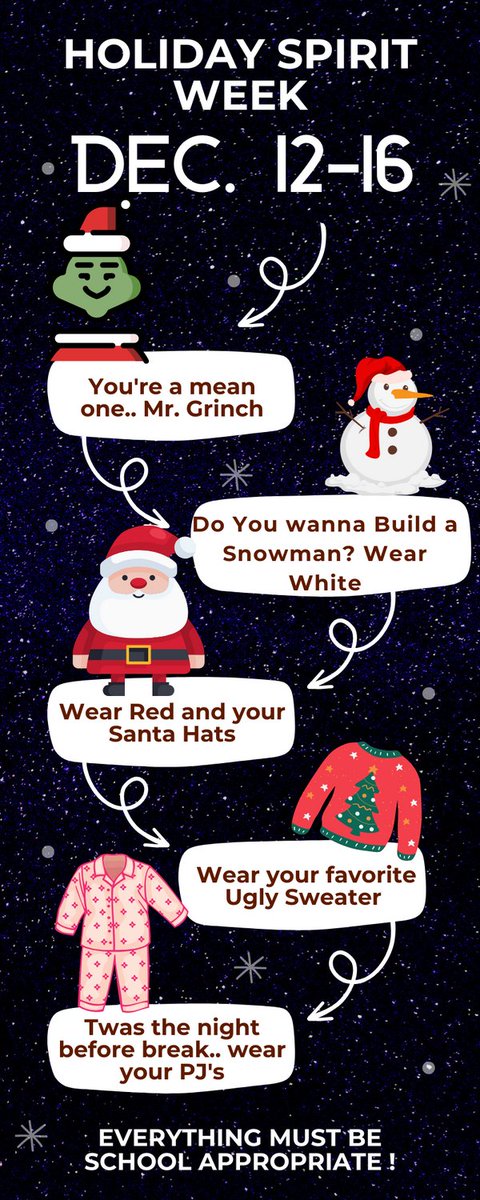 DHS Holiday Spirit Week is approaching! <a href="/Davenport_HS/">Davenport High School</a>