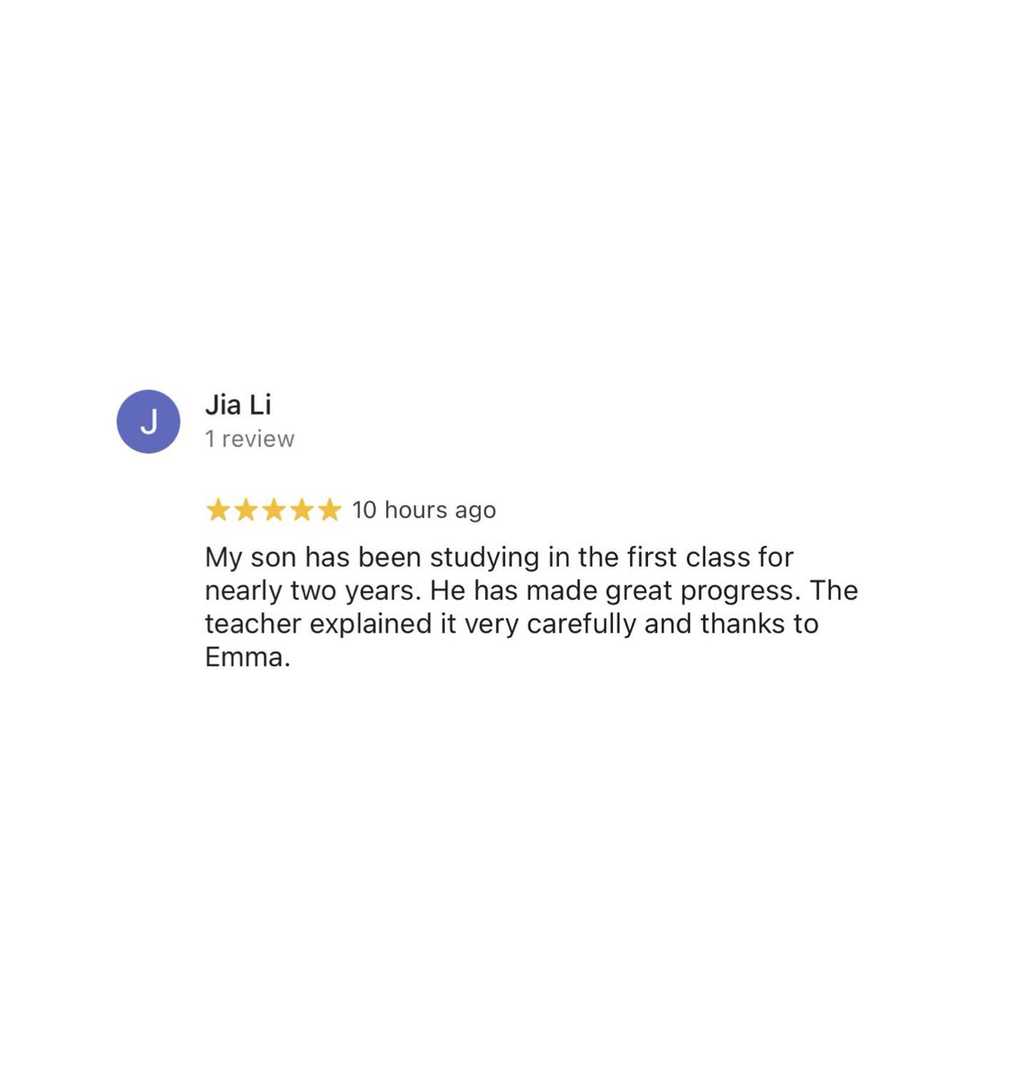 FCLdarlington's tweet photo. A lovely review from a happy parent.๐
#fivestarreview #googlereview #parentrecommendation #englishtuition #mathstuition #sciencetuition #sunderland #southshields https://t.co/ZotL2dXTZV