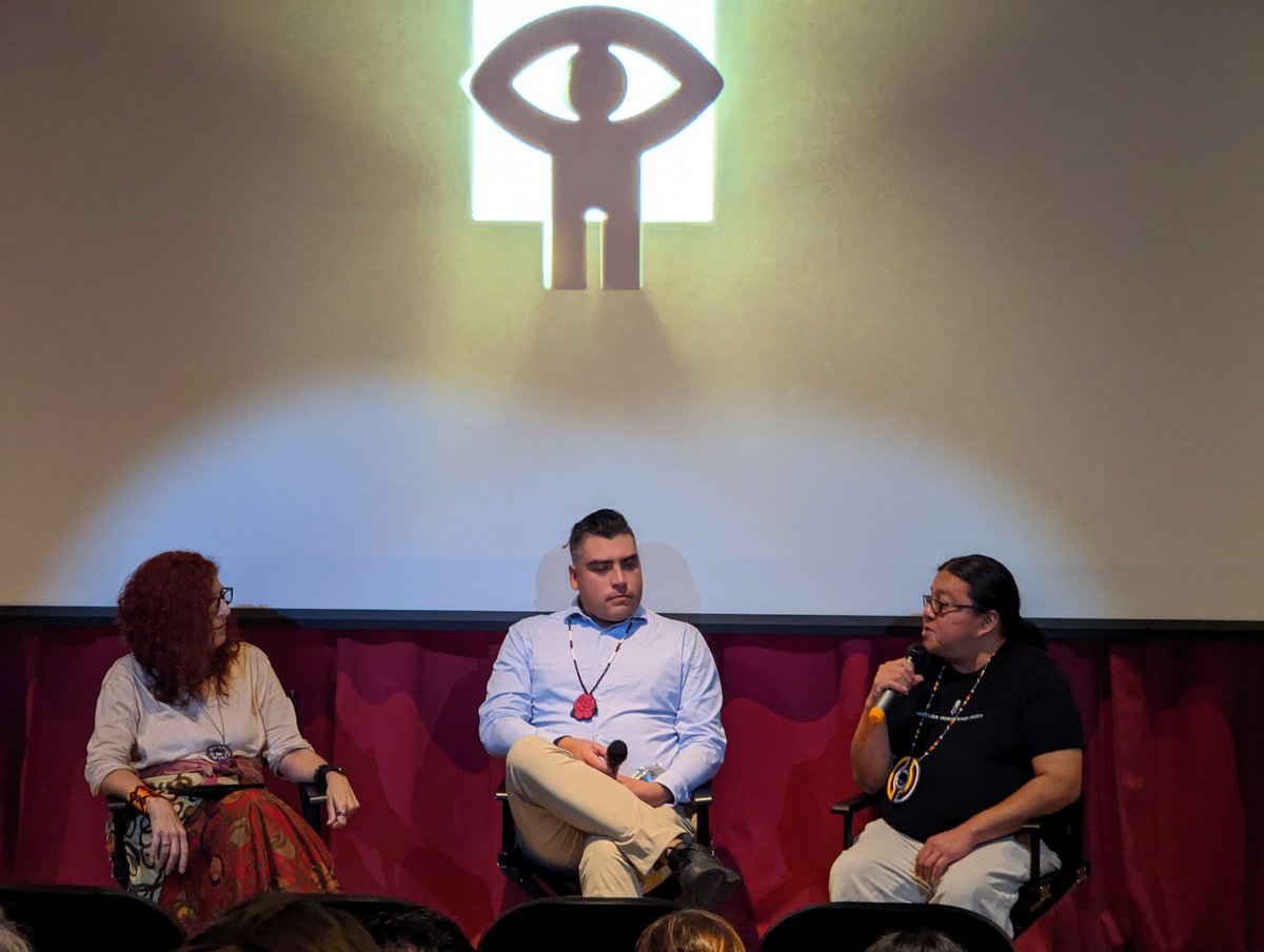 TCSWaldron's tweet photo. The #Alberta #BlackfootNation and the #Miccosukee tribe of #Florida presenting #ThisIsNotACeremony a VR experience to create understanding of the First Nation/Native American experience. @TCS_SDC @SDC_TCS @CanadaTrade @FilmgateMiami https://t.co/G11tj3BBG4