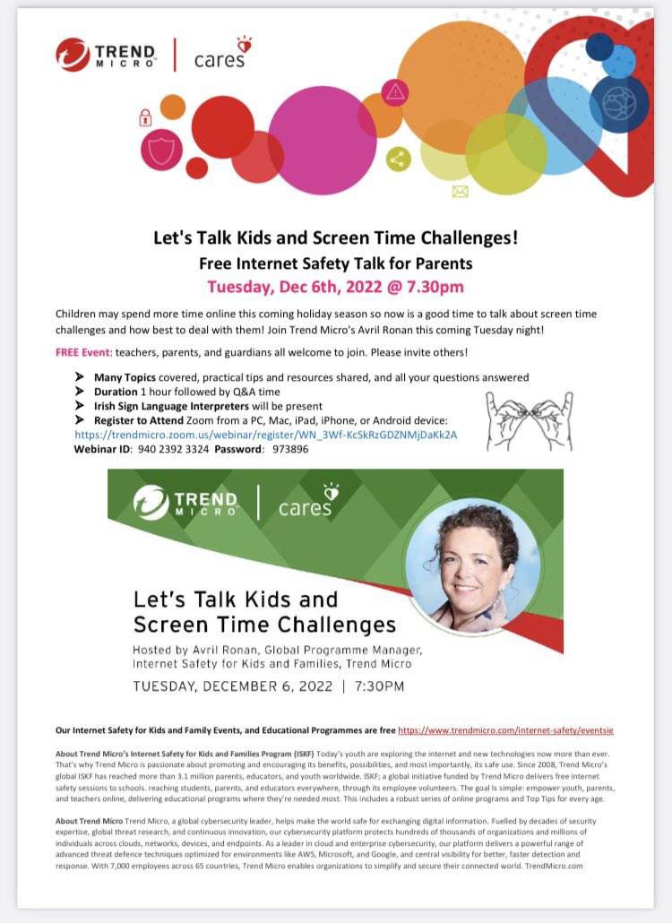Free Internet Safety Talk for Parents - worth signing up 👏🏼
