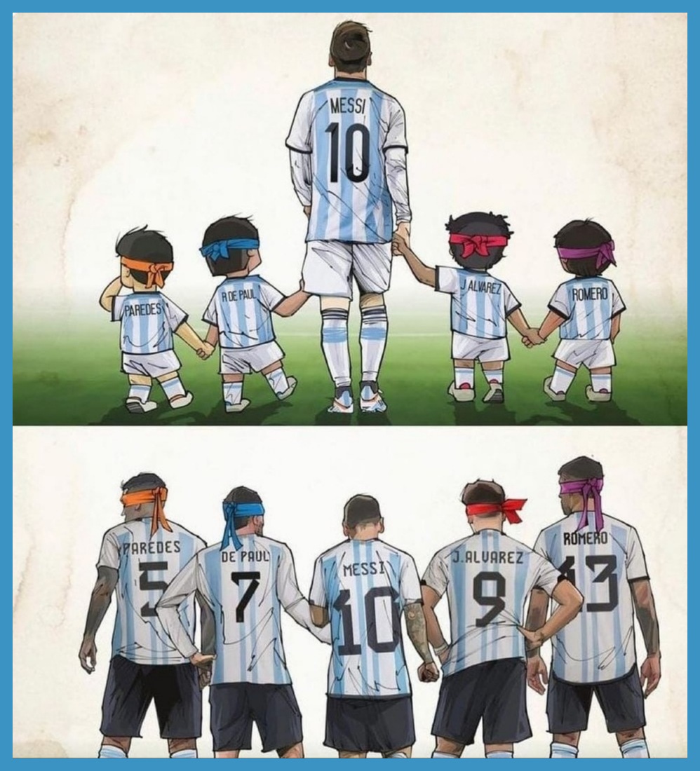 mlopezarce's tweet photo. La edad que tenían los compañeros de Messi cuando Lionel jugó su primer Mundial (2006): Armani (19), Foyth (8), Tagliafico (13), Montiel (9), Paredes (12), Pezzella (15), De Paul (12), Acuña (14), Álvarez (6), Di María (18), Rulli (14), Romero (8), Palacios (7). Sigue... 🇦🇷⚽️ https://t.co/b635ANt6Ko