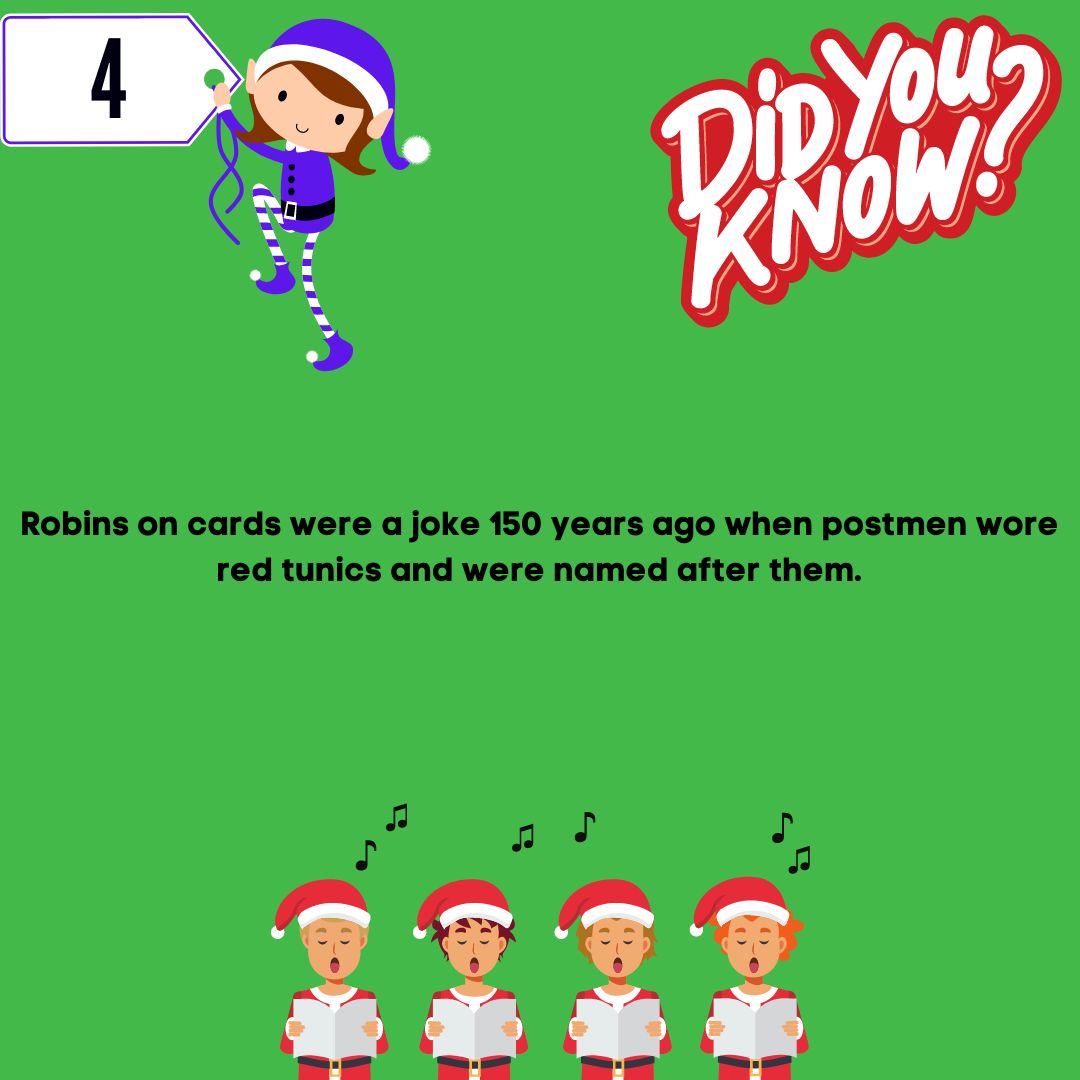 Our advent calendar's 4th day has been revealed.

It's Fun Fact time again!
🎄🤶🎅🎁

#AdventCalendar #Day4 #DidYouKnow #christmas2022 #Christmas #SportscoolC #SantaClaus #12DaysOfChristmas #Elf #CountdowntoChristmas