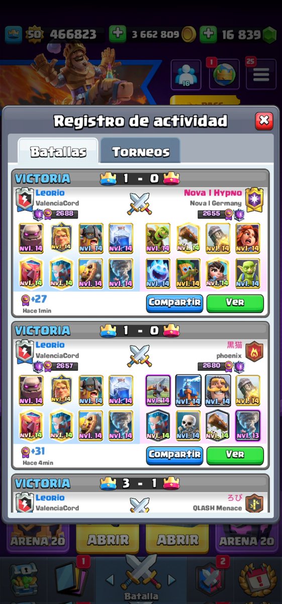 2700 literalmente jugando por diversión lol 😳
Thanks for the deck idea @E11_CR ❤️