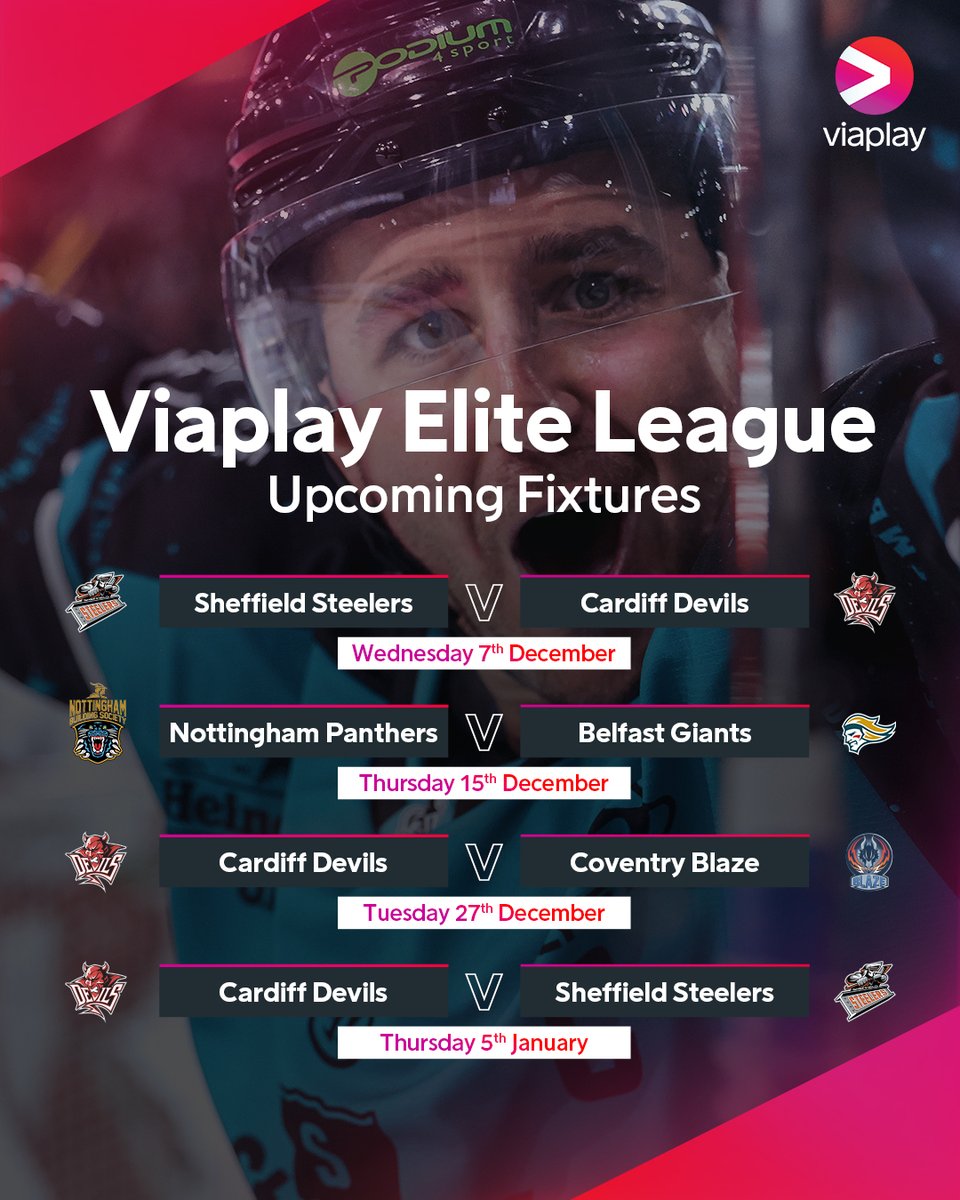 Its beginning to look a lot like...Christmas Hockey! Plenty of festive action from the <a href="/officialEIHL/">Elite Ice Hockey League | #EIHL</a> coming up on @ViaplaySportsUK. 🎅🏒

Plus CHL QF's, Spengler Cup SF's/Final, NHL every night &amp; Winter Classic at Fenway Park Jan 2nd! Spend the Holidays with us on Viaplay! 🎄👇