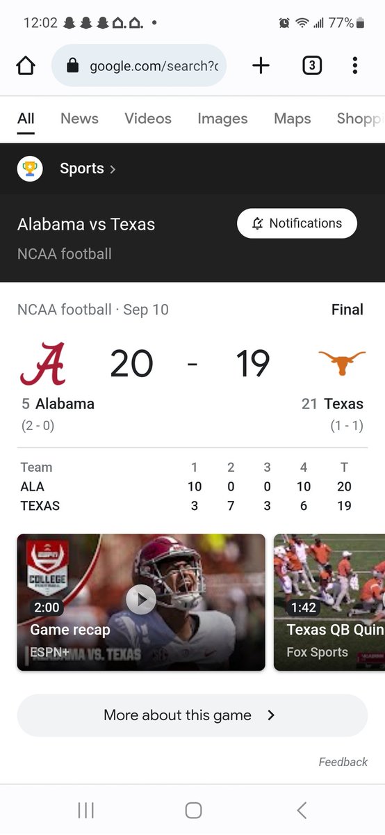 WilliamHD0124's tweet photo. @AgholorPooch @AdamSchefter I don't know if you noticed one of those teams that "shouldn't be in" has a common opponent in the same stadium, and has a better win. https://t.co/aw4EVQMYhv