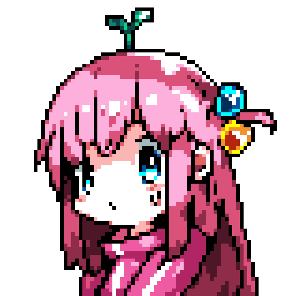 後藤ひとり 「#pixelart #ぼっち・ざ・ろっく 」|Downvoteのイラスト