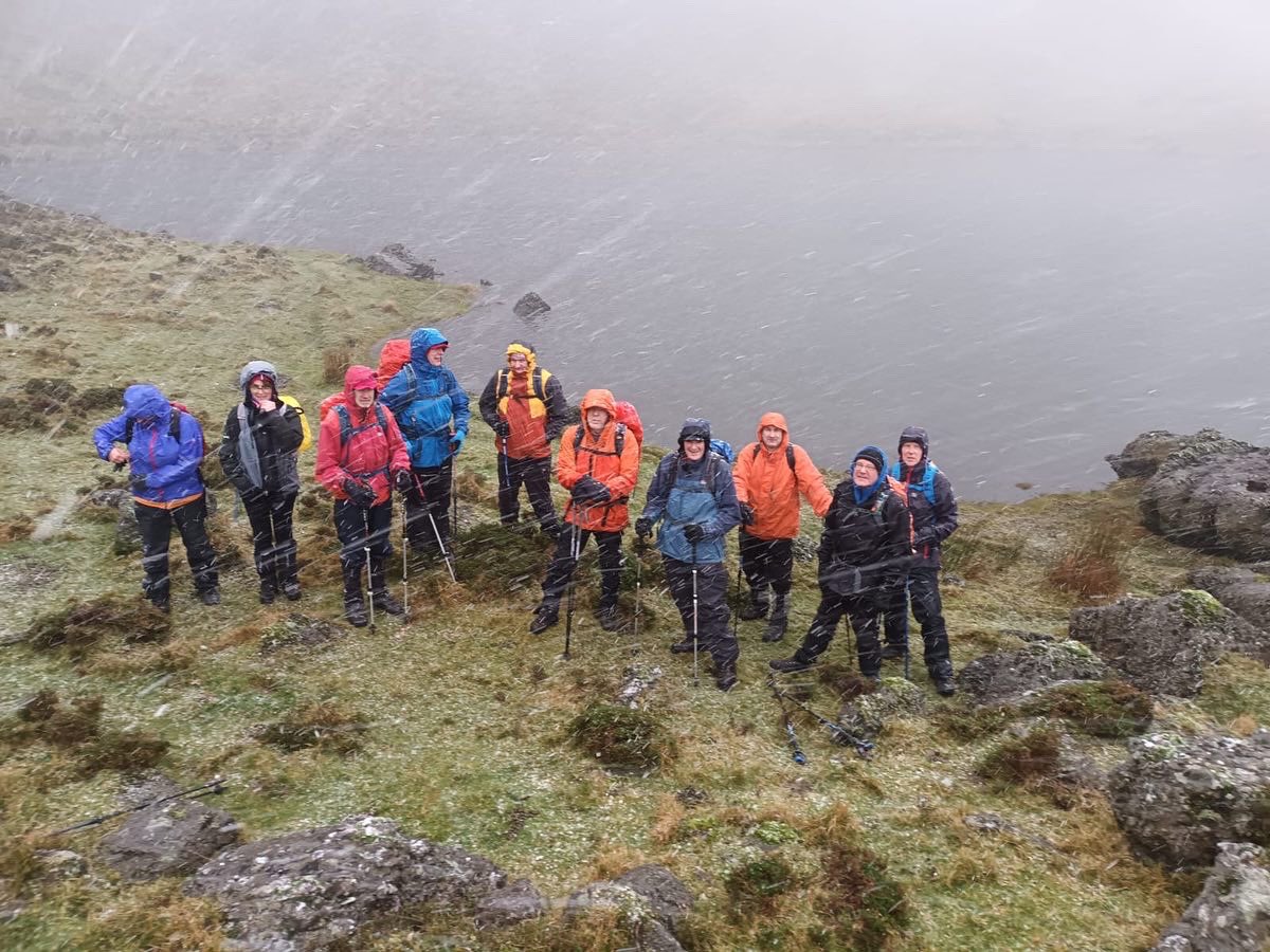 Wet and windy on the #ComeraghMountains today but all survived! Well done everyone. #Hiking #HikingIreland