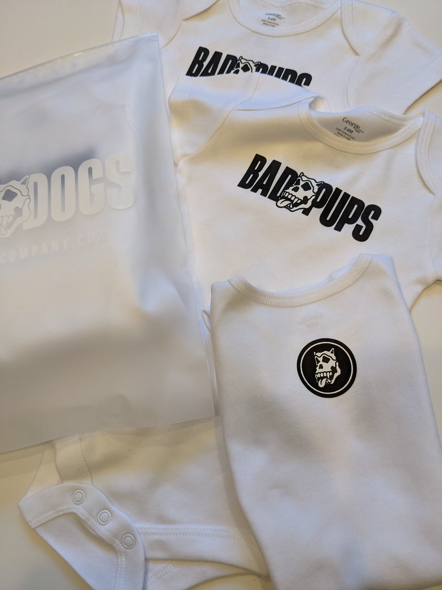 EthlonHusk's tweet image. Santa Ethlon heard that we have a few newborn #BadPups @BadDogsCompany !!! Where should I send these cute onesies to?