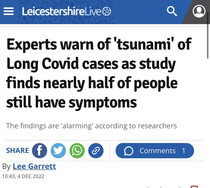 A new study found nearly half of people still have symptoms. A tsunami…where have I heard that before? leicestermercury.co.uk/news/health/ex…