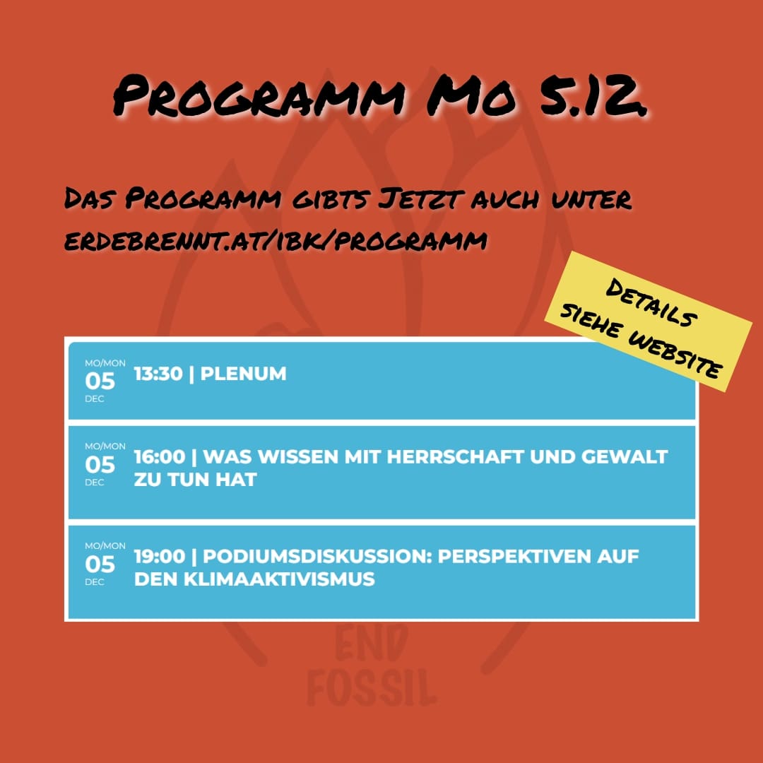 Program for tomorrow! Exciting things happening 🔥✊🌿