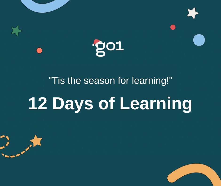 go1com's tweet photo. ✨ "Tis the season!" ✨
Introducing our 12 Days of Learning!
Over the next 12 days, we’ll offer you advice and tips on how to up your game in the workplace – no matter your experience level. 🎉
Check back daily for your fix! #12daysoflearningwithgo1 https://t.co/S0AWrcjGKM