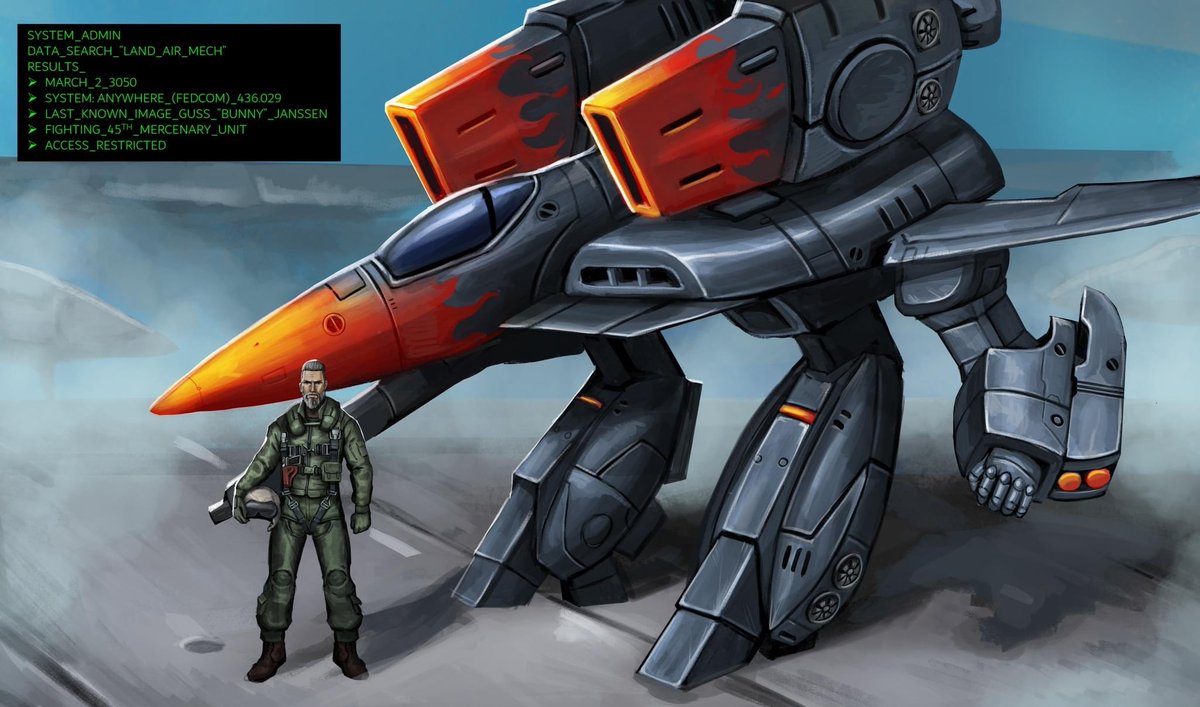 FochtsNetwork's tweet photo. Who's doesn't love a @CGL_BattleTech #BattleTech #PhoenixHawk LAM?
Commissioned #art piece by @OlieArtist. Based on the miniature paint scheme originally commissioned by Les Mandeville for one of our in house mercenary units, The Fightin' 45th. https://t.co/RkrNa5ixrV