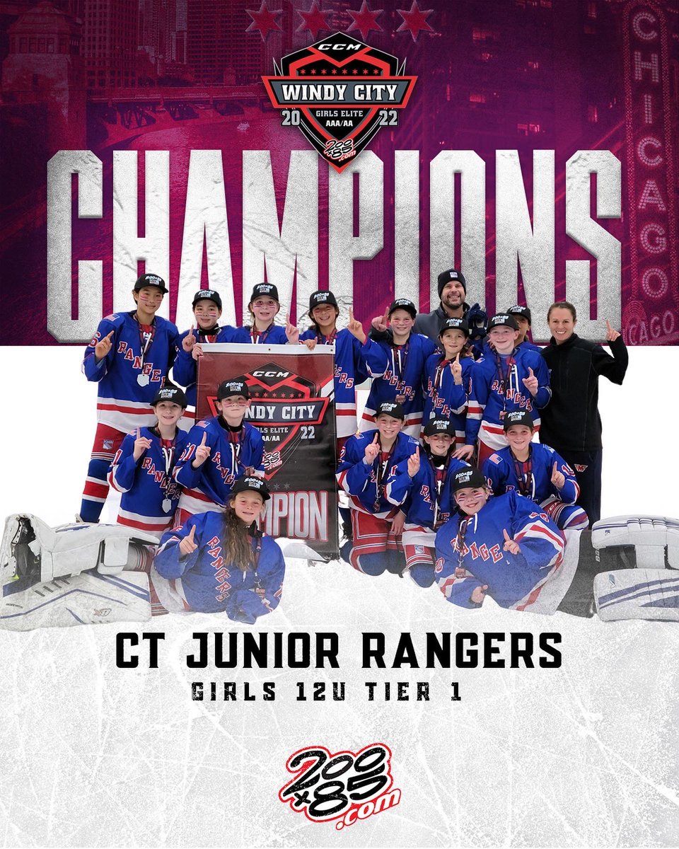 200x85's tweet photo. Our 2022 Windy City Girls Elite champions!!!🔥🙌🏼
#200x85 #tournament #champions #youthhockey #hockey #winners #girls https://t.co/CiQtwc4avk