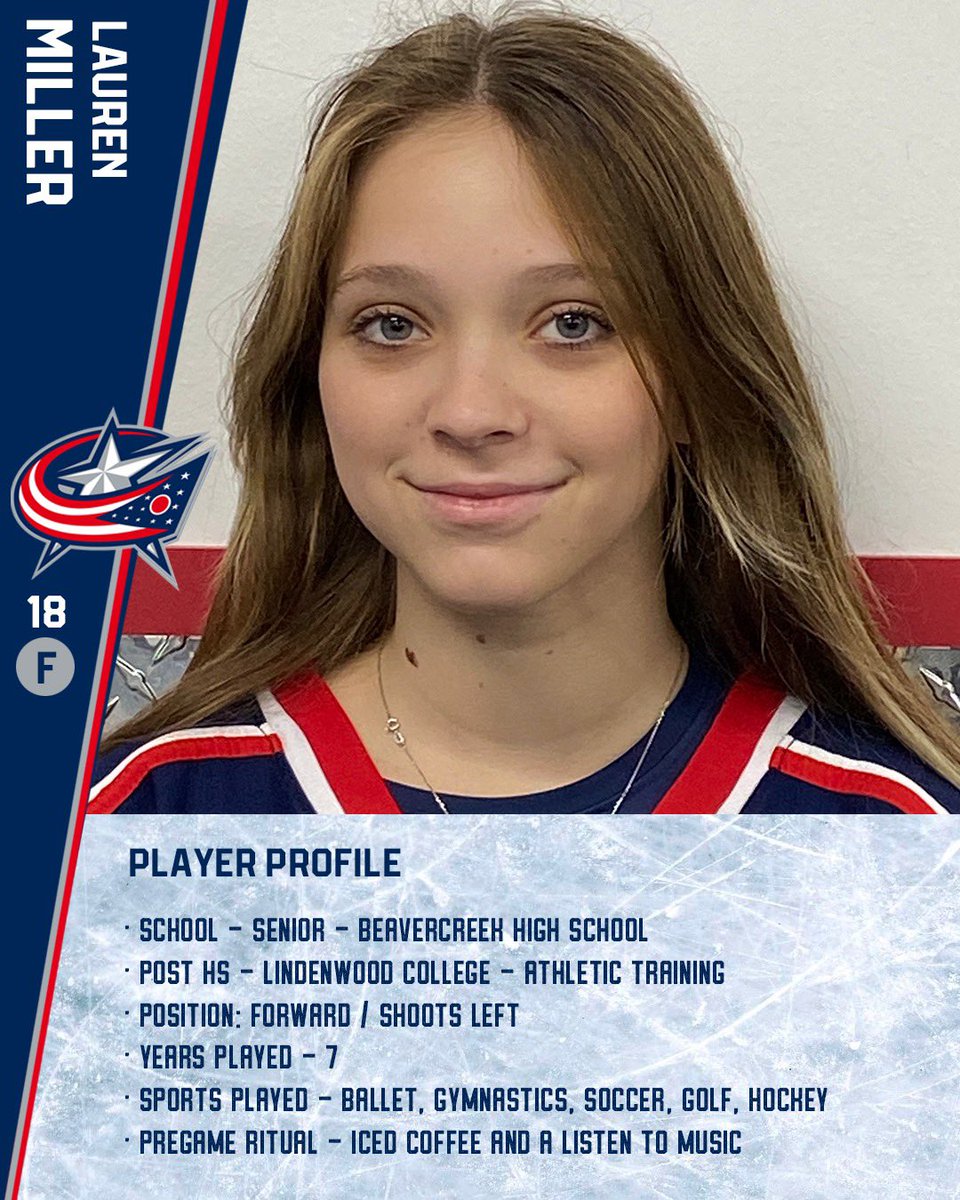 CBJGirlsU19's tweet photo. Meet Lauren! A senior and one of our team captains, she just signed on to play collegiate hockey at Lindenwood University. https://t.co/1vhK1Dndam