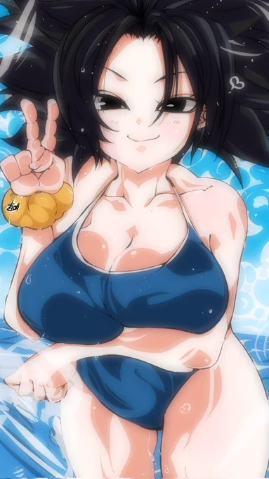 『カリフラ/水着(再掲)』#DragonBall #カリフラ 
