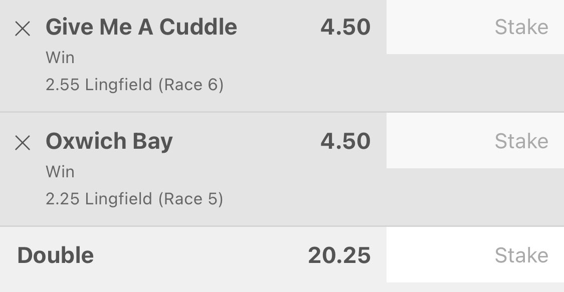 LDNterror's tweet image. #horseracingtips 

Odds = 20.25 

Take Singles If You Wish !

PLEASE NOTE : I am an in-play tipster and usually my most successful bets are match-up or place bets.

#Betting #Gambling #HorseRacing