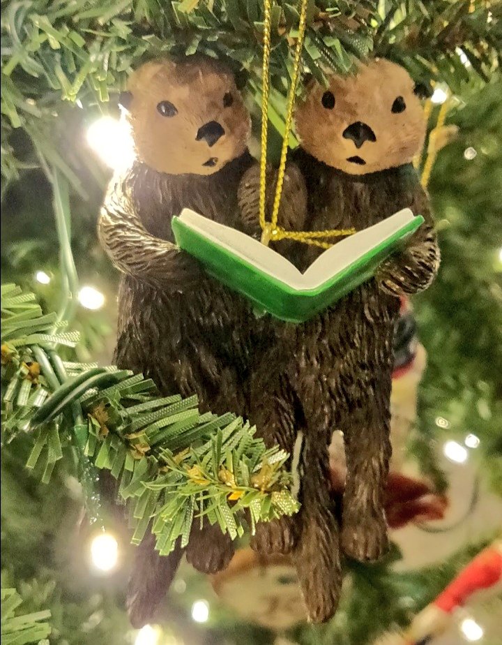 kellywellread's tweet photo. Would you be surprised to know that I have an ornament of two otters reading a book? Didn't think so. π https://t.co/O9a9RHxgWf