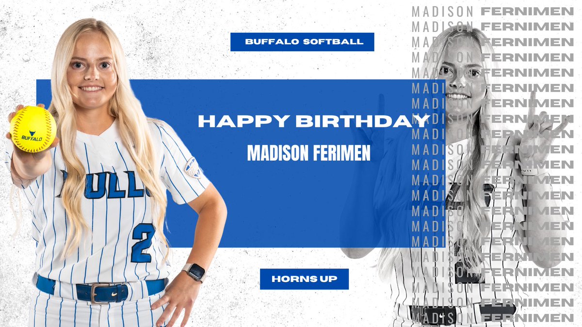 UBBullssoftball's tweet photo. Happy birthday to junior infielder Madison Fernimen 💙🖤 https://t.co/LYAtzCvZbE
