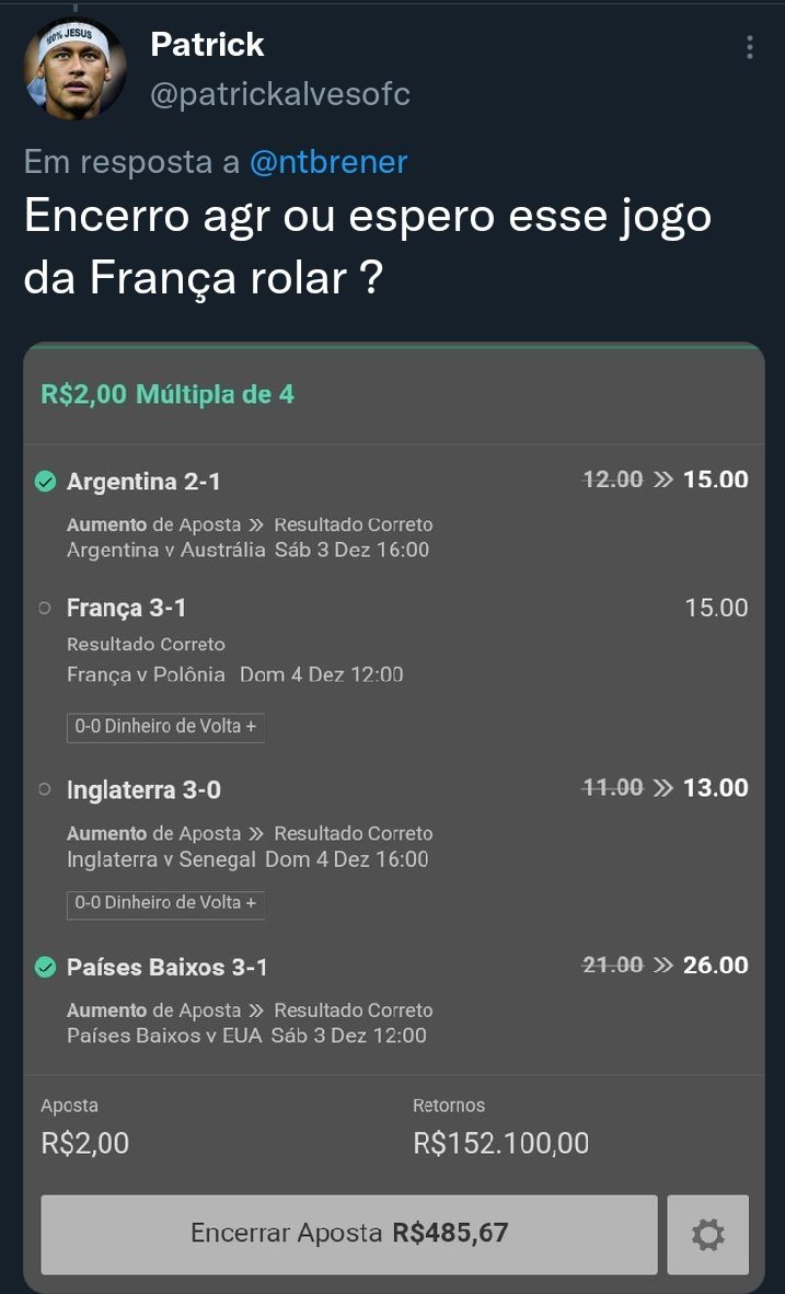 MascaraBet's tweet photo. Acompanhei esta novela durante toda a tarde.

É mt fácil para nós, que ñ estamos na pele dele, falarmos o que teríamos feito. Porém, só ele sabe os reais motivos de ter dado cashout.

Mas, ao msm tempo que fico feliz pelo lucro que fez, fico triste pelo lucro que deixou de fazer. https://t.co/QnH1ZLf44P