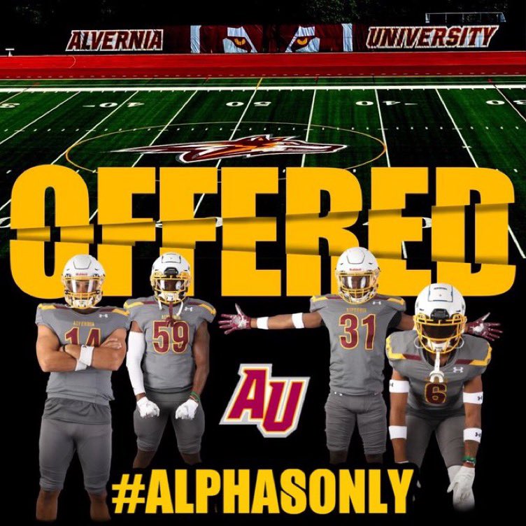 Bakk33rr's tweet photo. #AGTG BLESSED TO RECEIVE MY 2ND OFFER FROM ALVERNIA UNIVERSITY!!! @AlverniaFB @MisterLilly https://t.co/xurRHZ5i2g