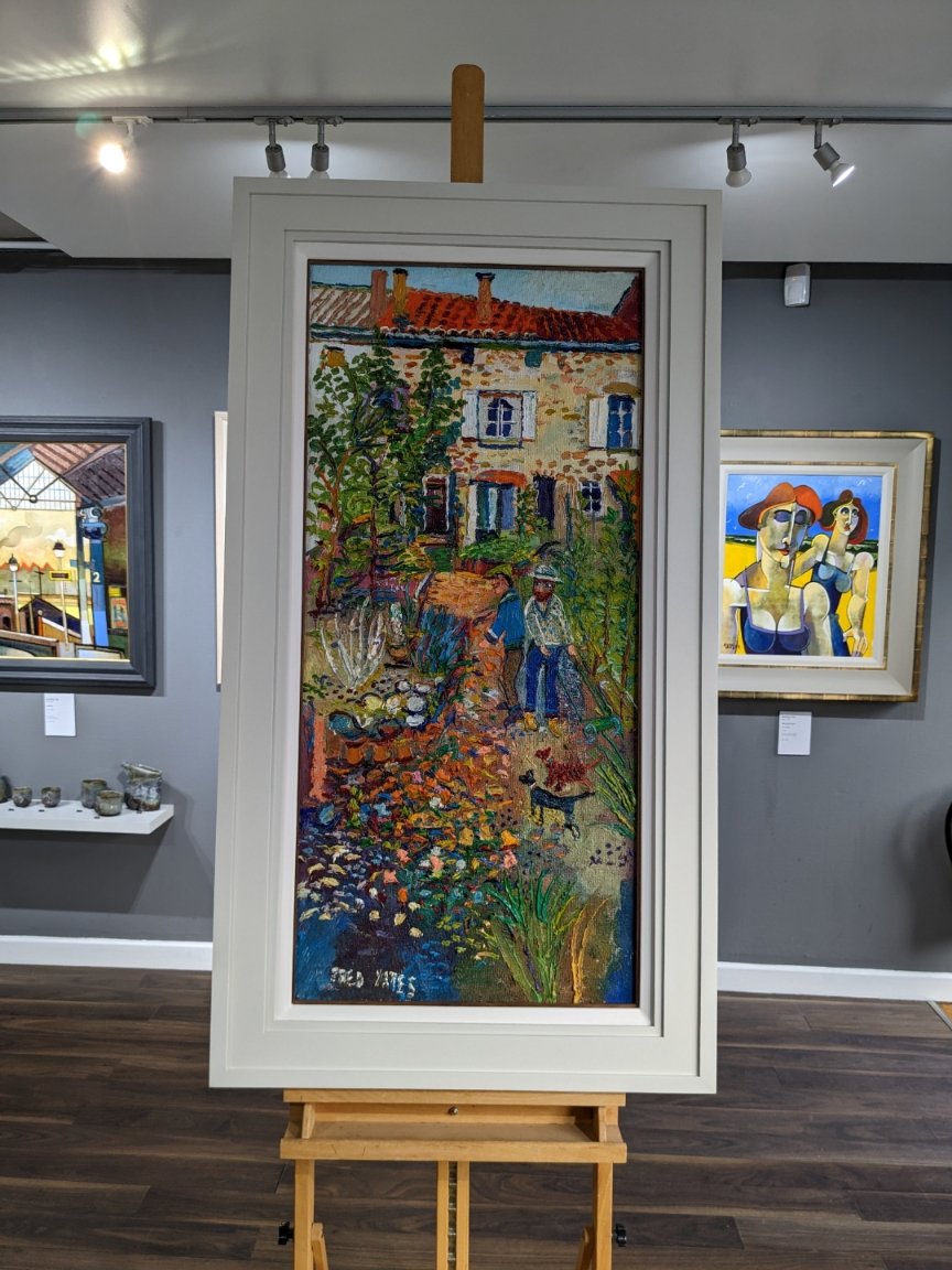 CollectArtLymm's tweet photo. Why is this #FredYates piece so unique? Well, the secret is on the back!
If you turn it around you will see where Fred weaved wool through the back to give the image more texture when painting on the front. 
Next time you are in the gallery, just ask us and we will show you! https://t.co/0GrJA1ntYG